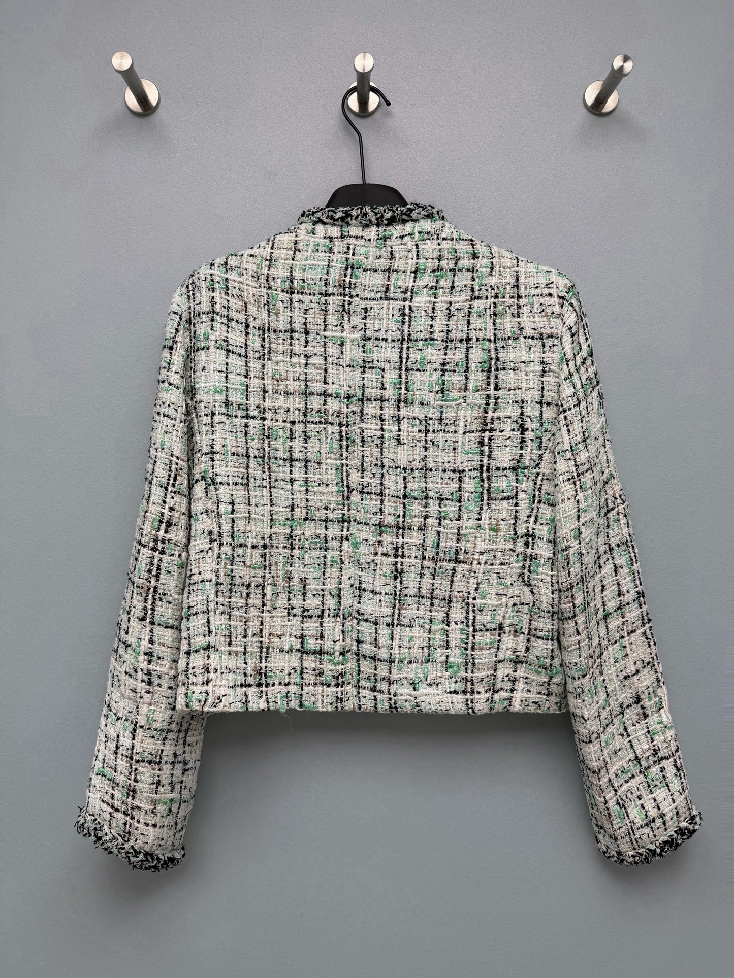 26 New Mint Green Tweed Jacket