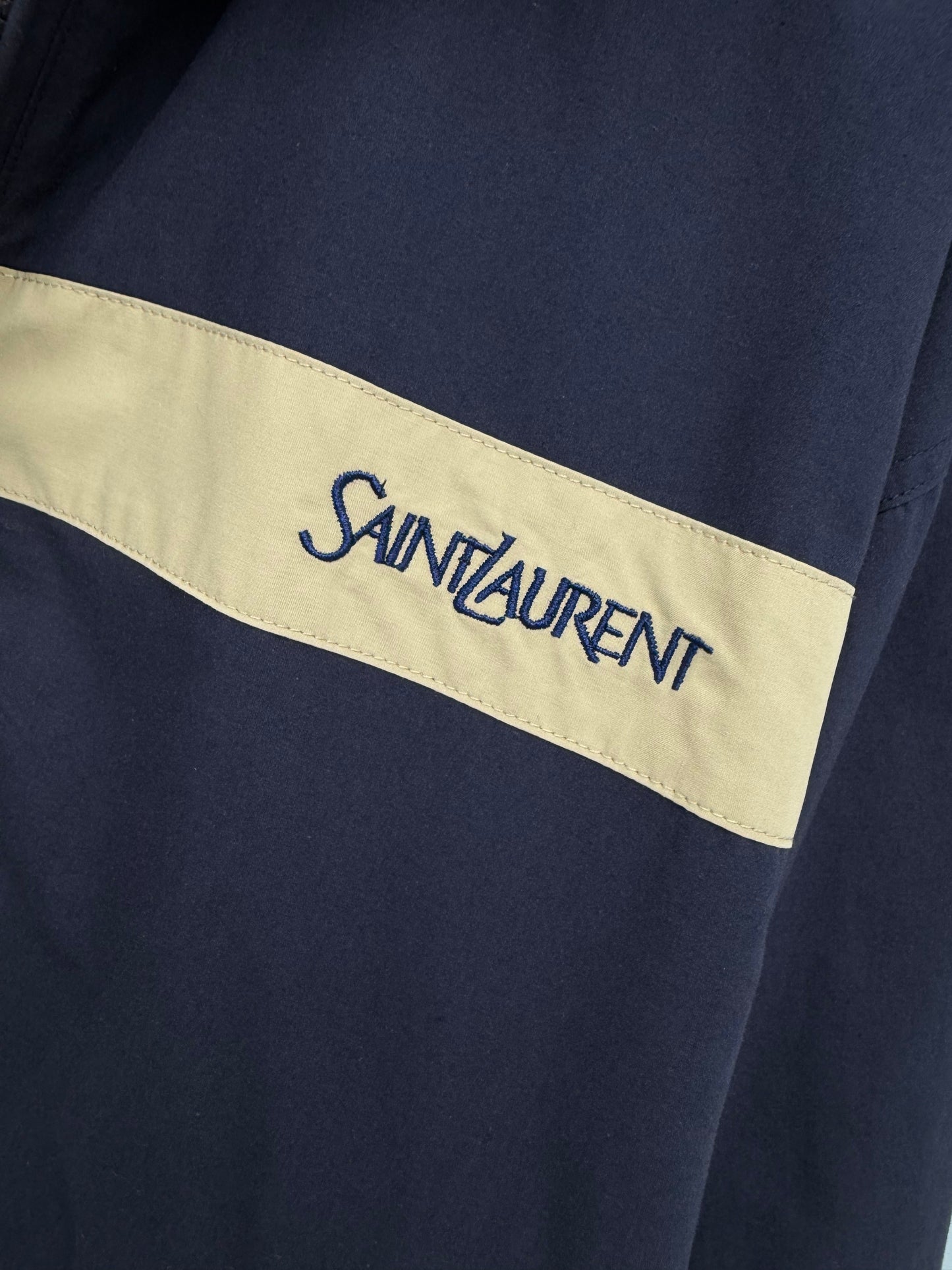 26 New Navy Color-Block Stand-Collar Sports Jacket