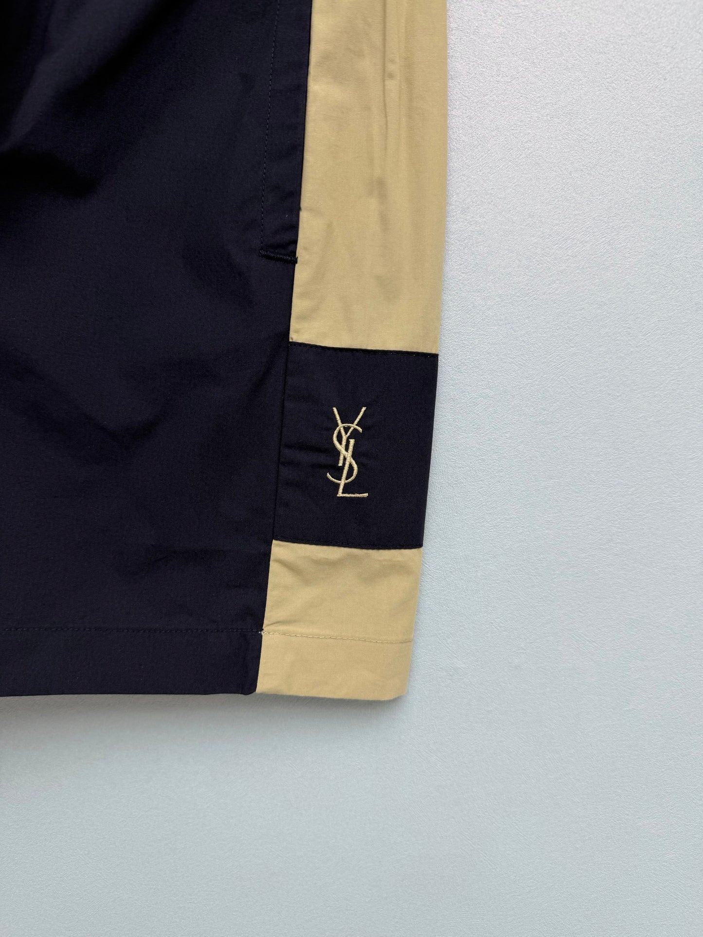 26 New Navy Color-Block Elastic-Waist Casual Shorts
