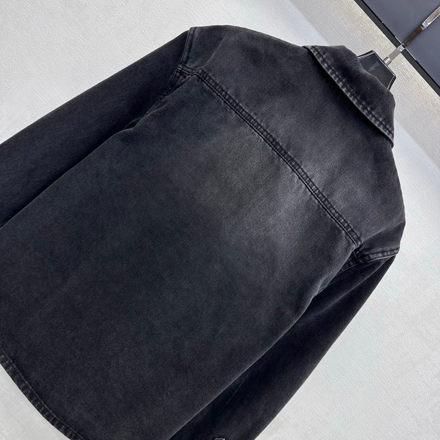 26 New Denim Shirt-Jacket with Letter-Detail Button