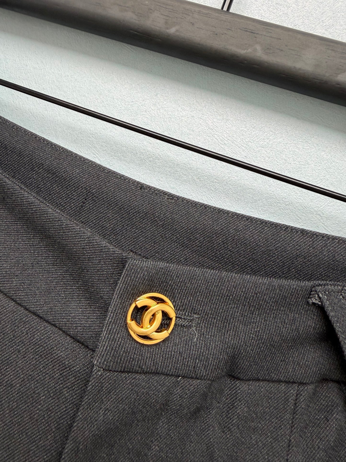 26FW New  Gold Buckle Wide-Leg Suit Trousers