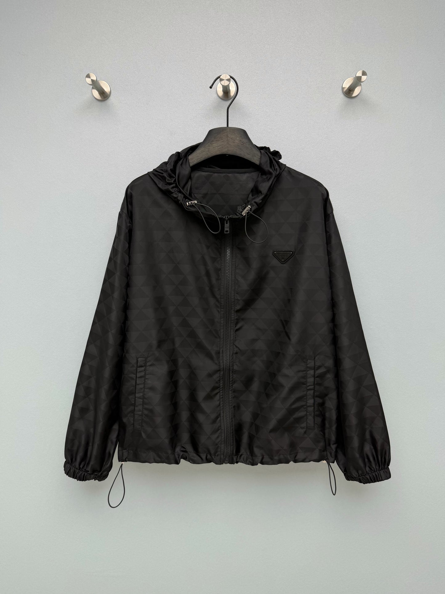26FW New Dark Pattern Triangle Jacquard Windbreaker