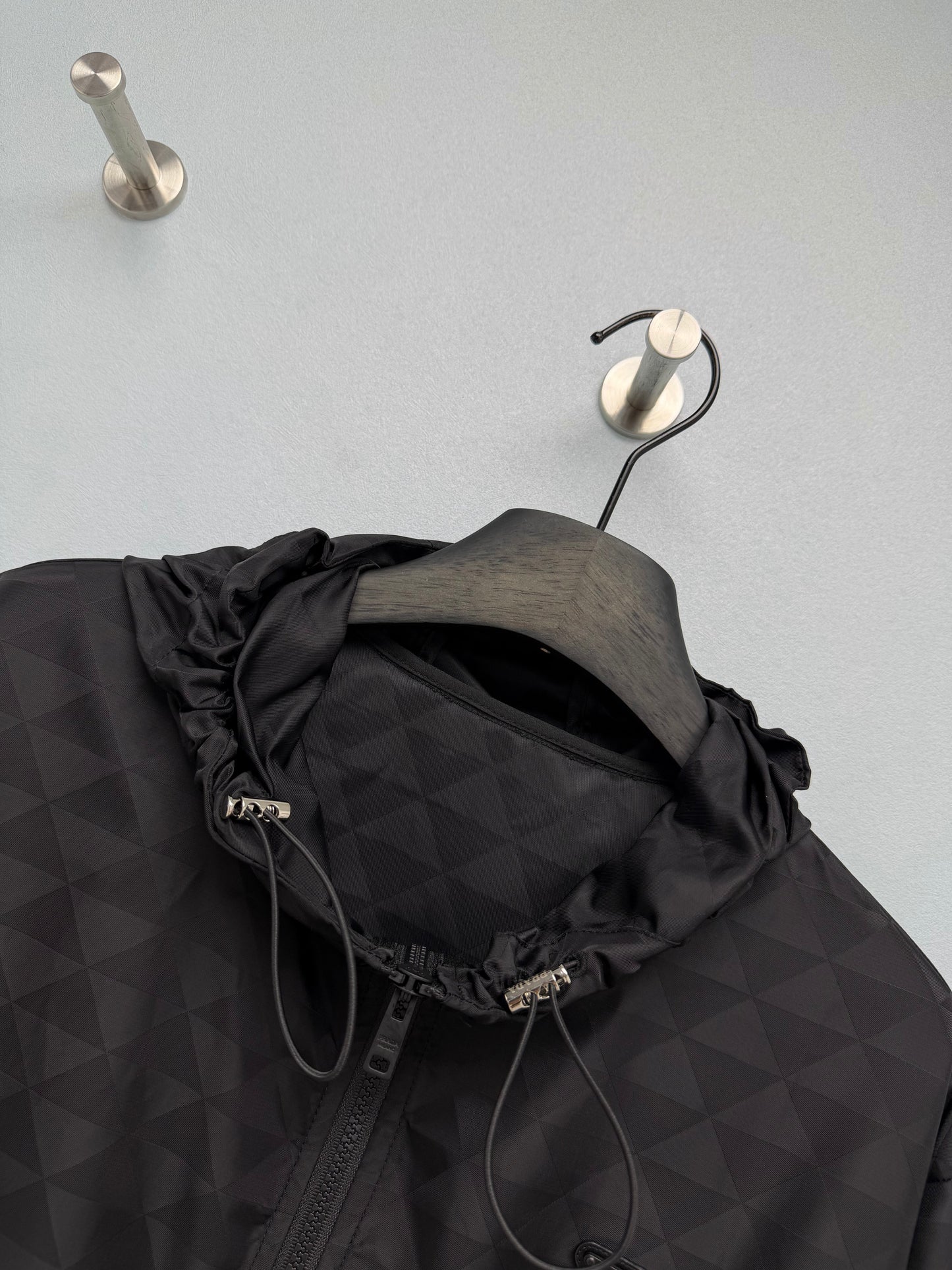 26FW New Dark Pattern Triangle Jacquard Windbreaker