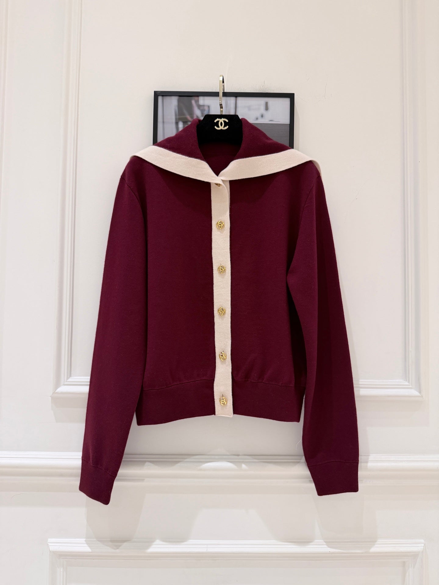 26FW New Color Block Knit Cardigan