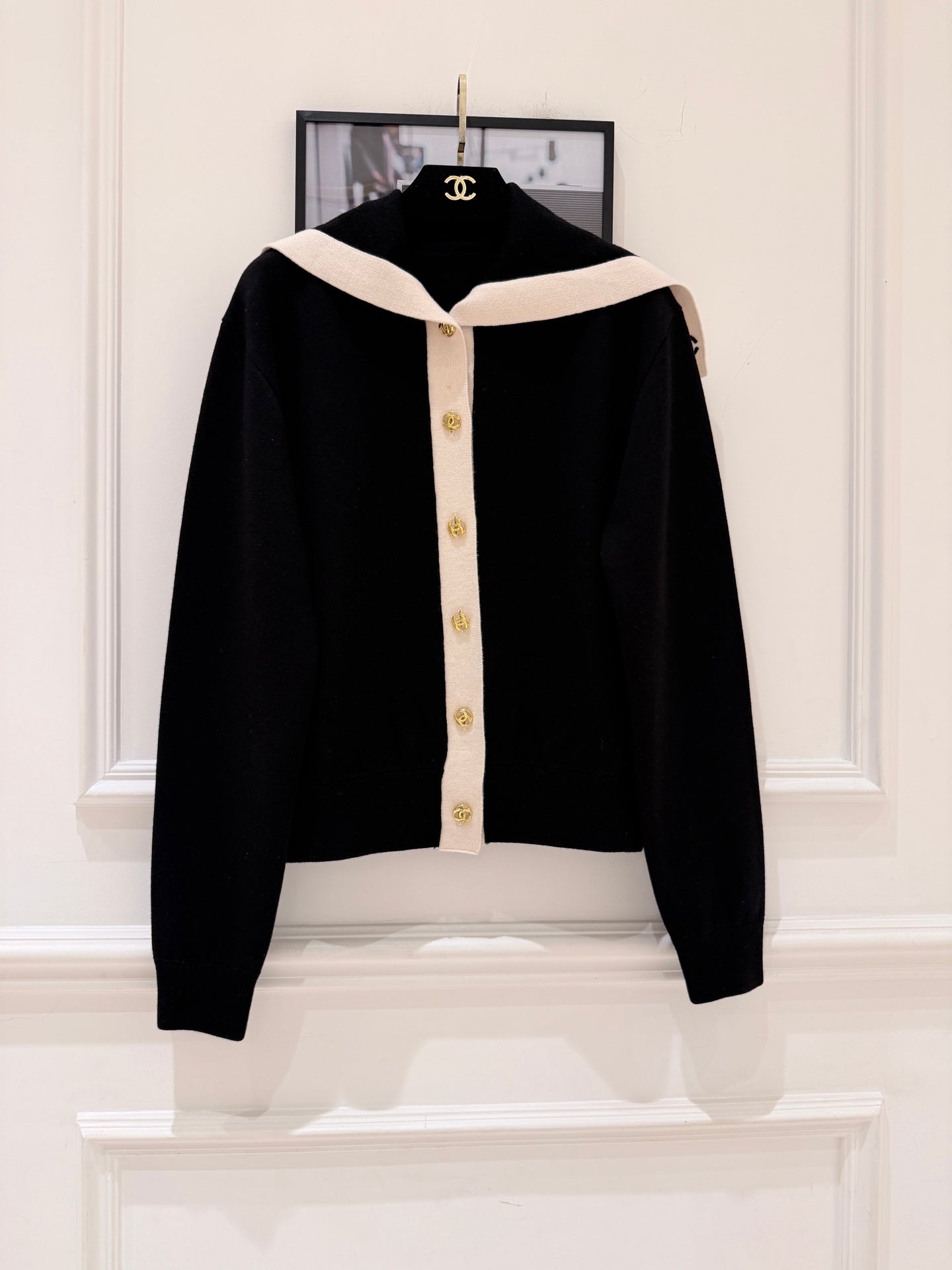 26FW New Color Block Knit Cardigan