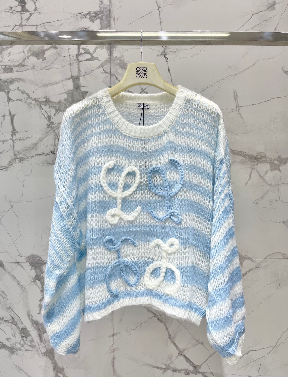 26FW New Loose-fitting Knitted Openwork Sweater