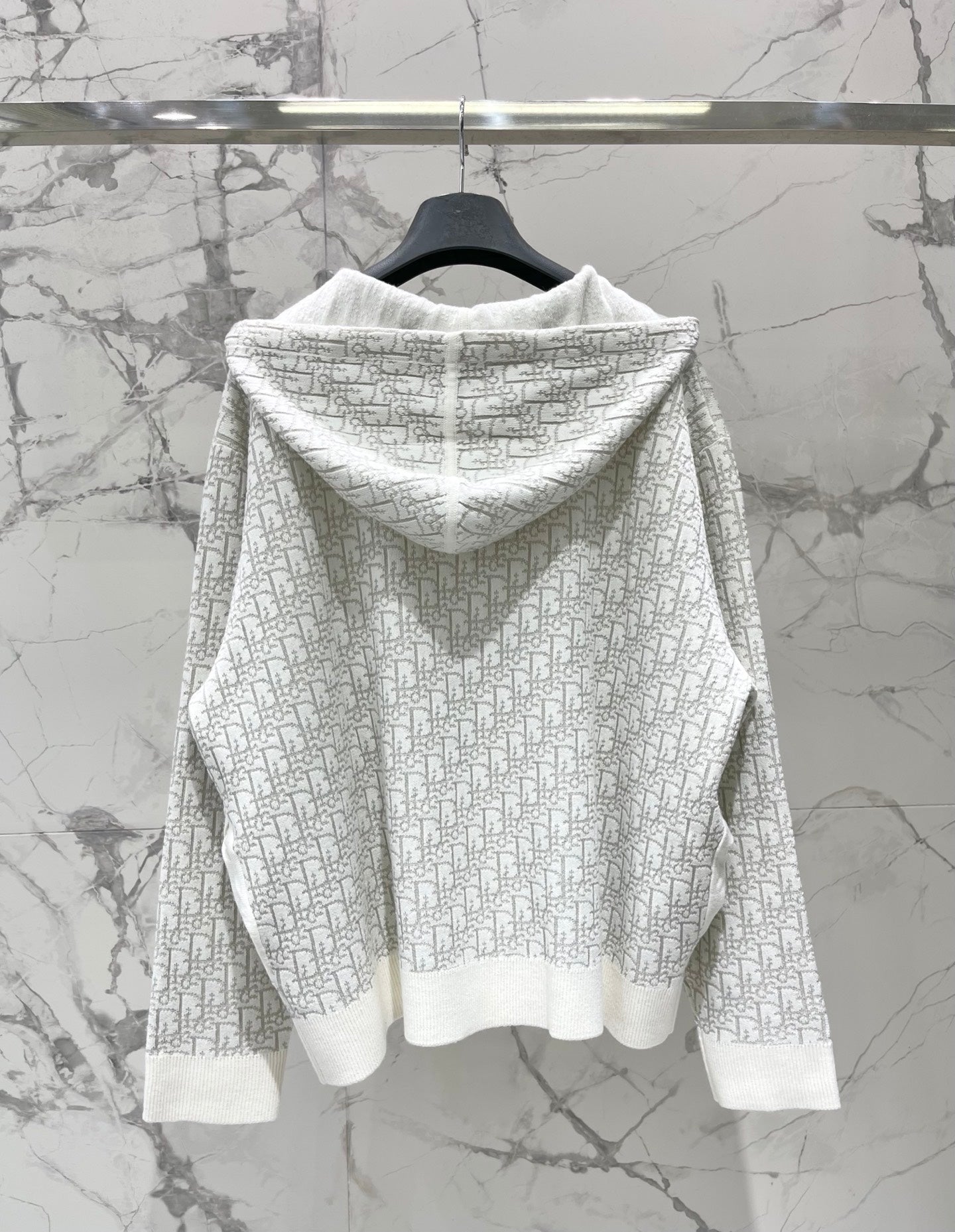 26FW New Monogram Knit Hooded Jacket