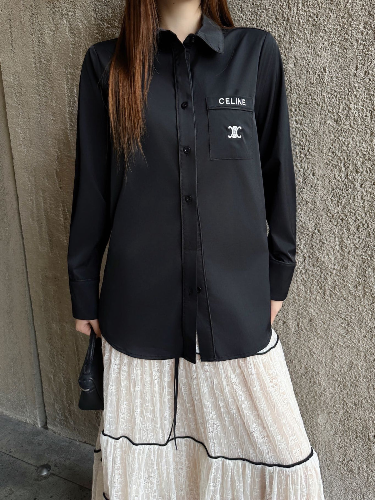 26fw New Embroidered Collared Shirt