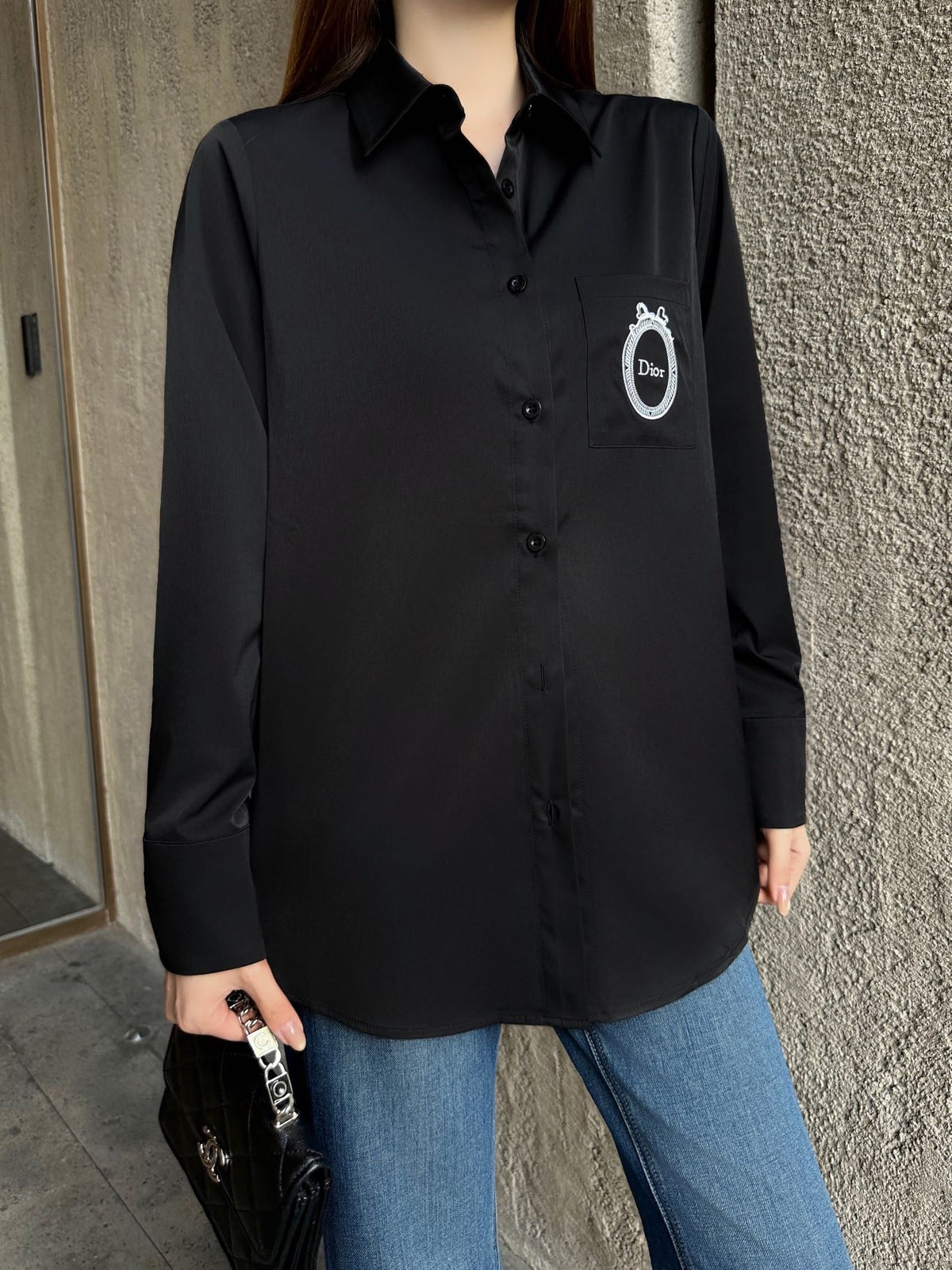 26fw New Heavy Embroidery Collared Shirt