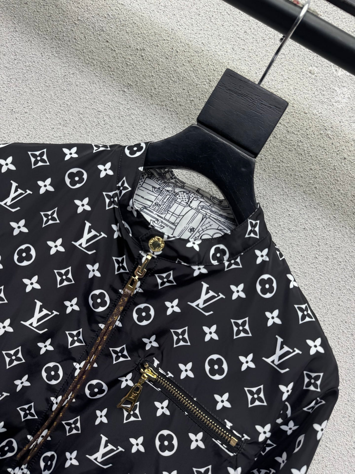 26FW New Style Monogram Reversible Jacket
