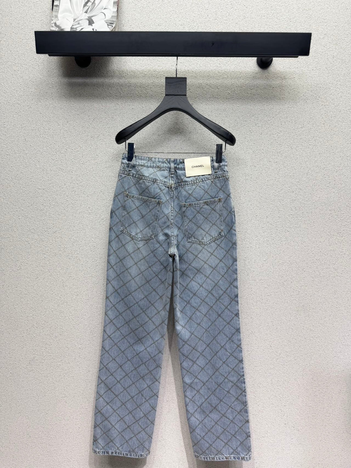 26FW New Arrival Diamond Pattern Denim Pants