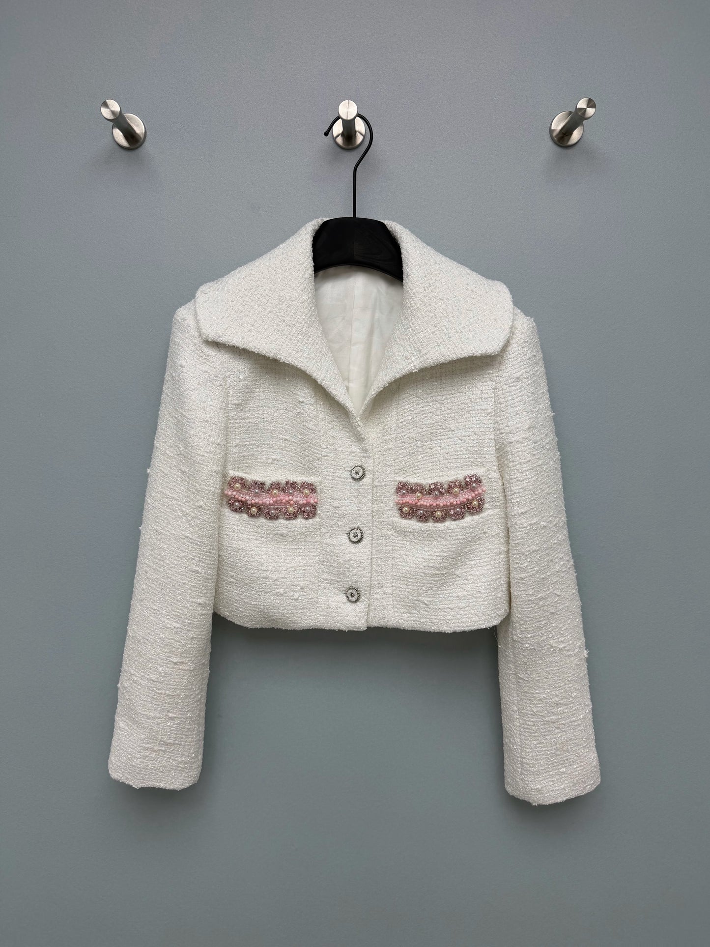 26FW New White Tweed Jacket