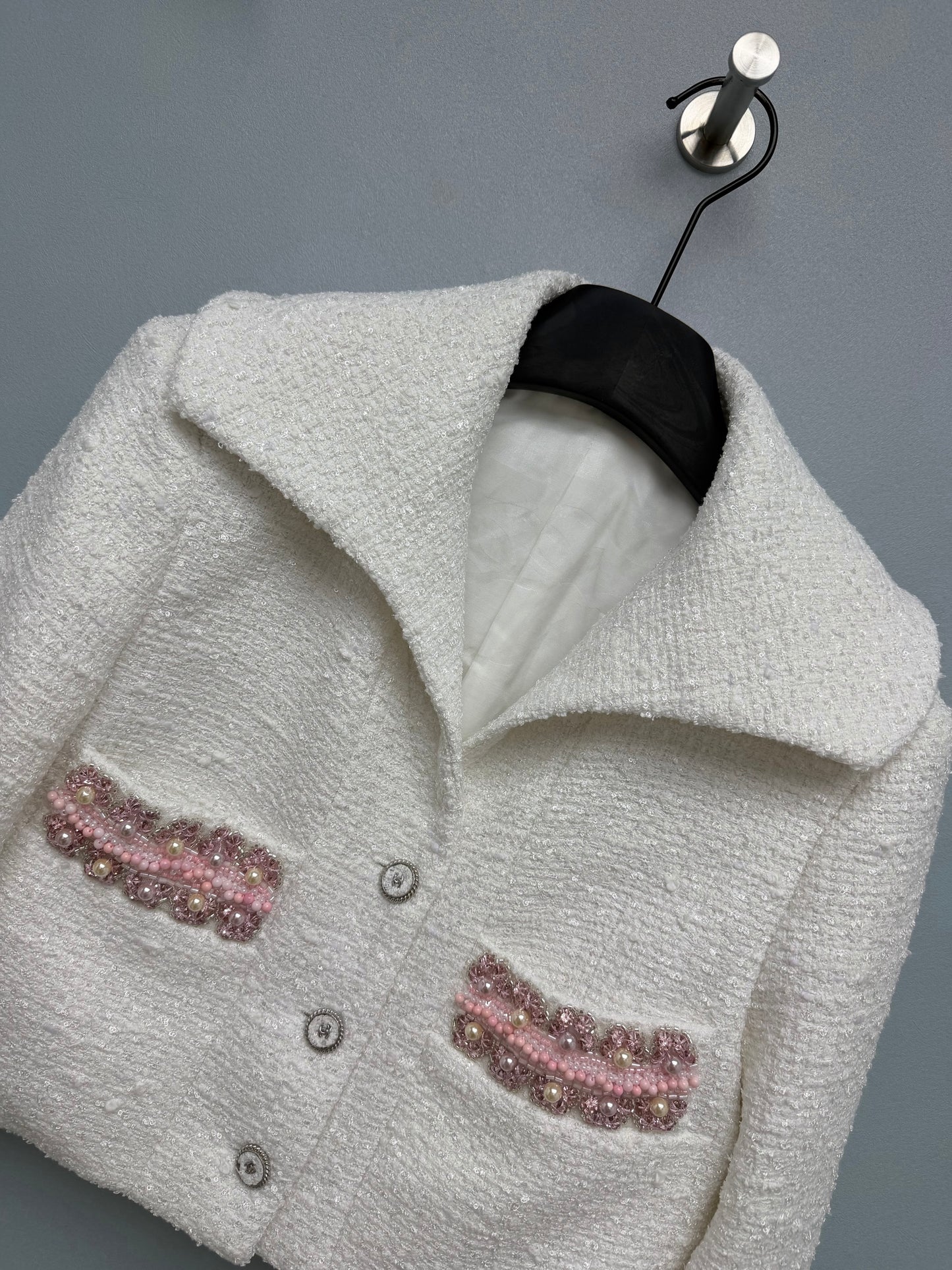26FW New White Tweed Jacket