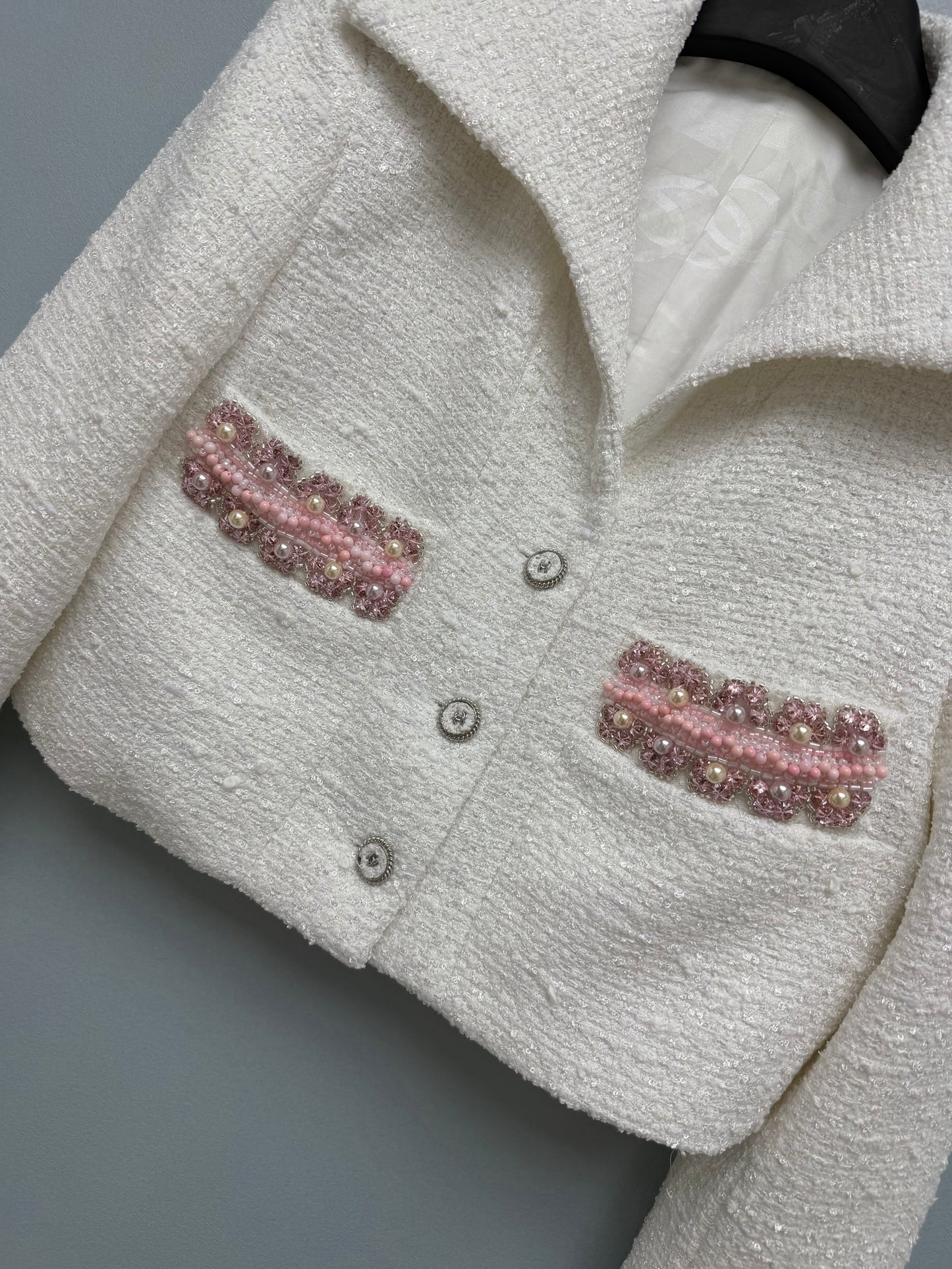 26FW New White Tweed Jacket
