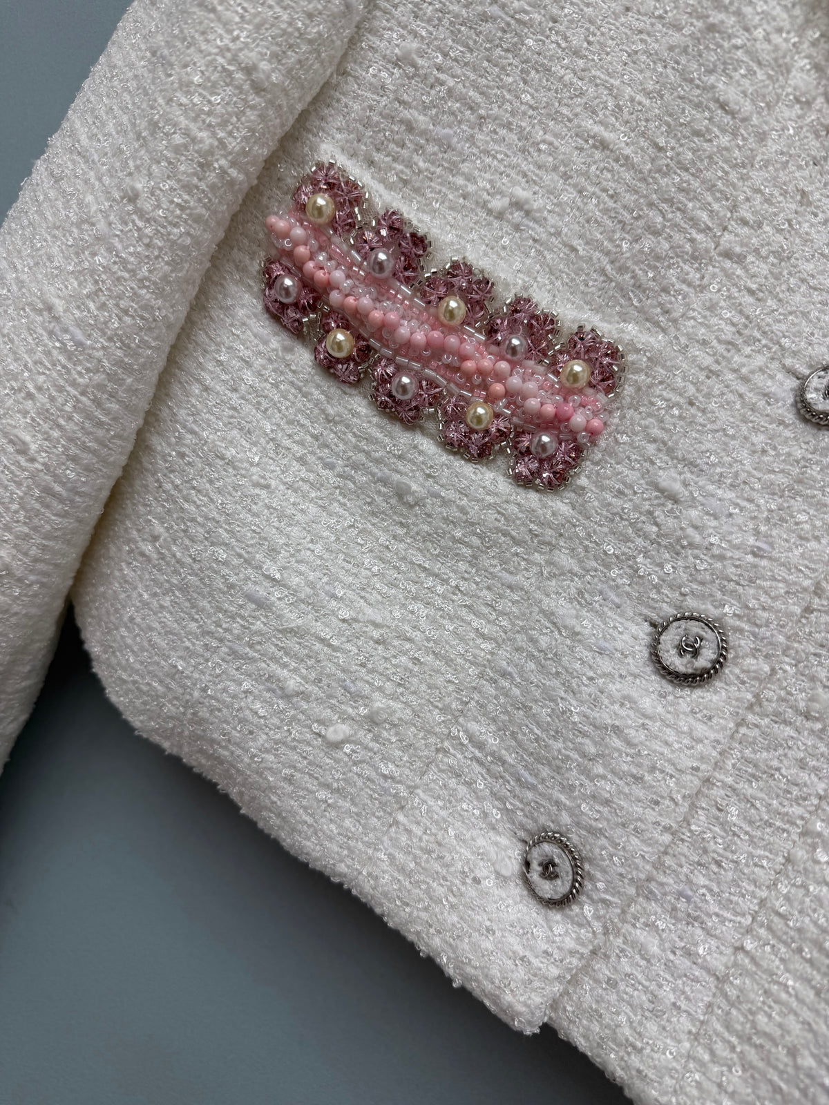 26FW New White Tweed Jacket