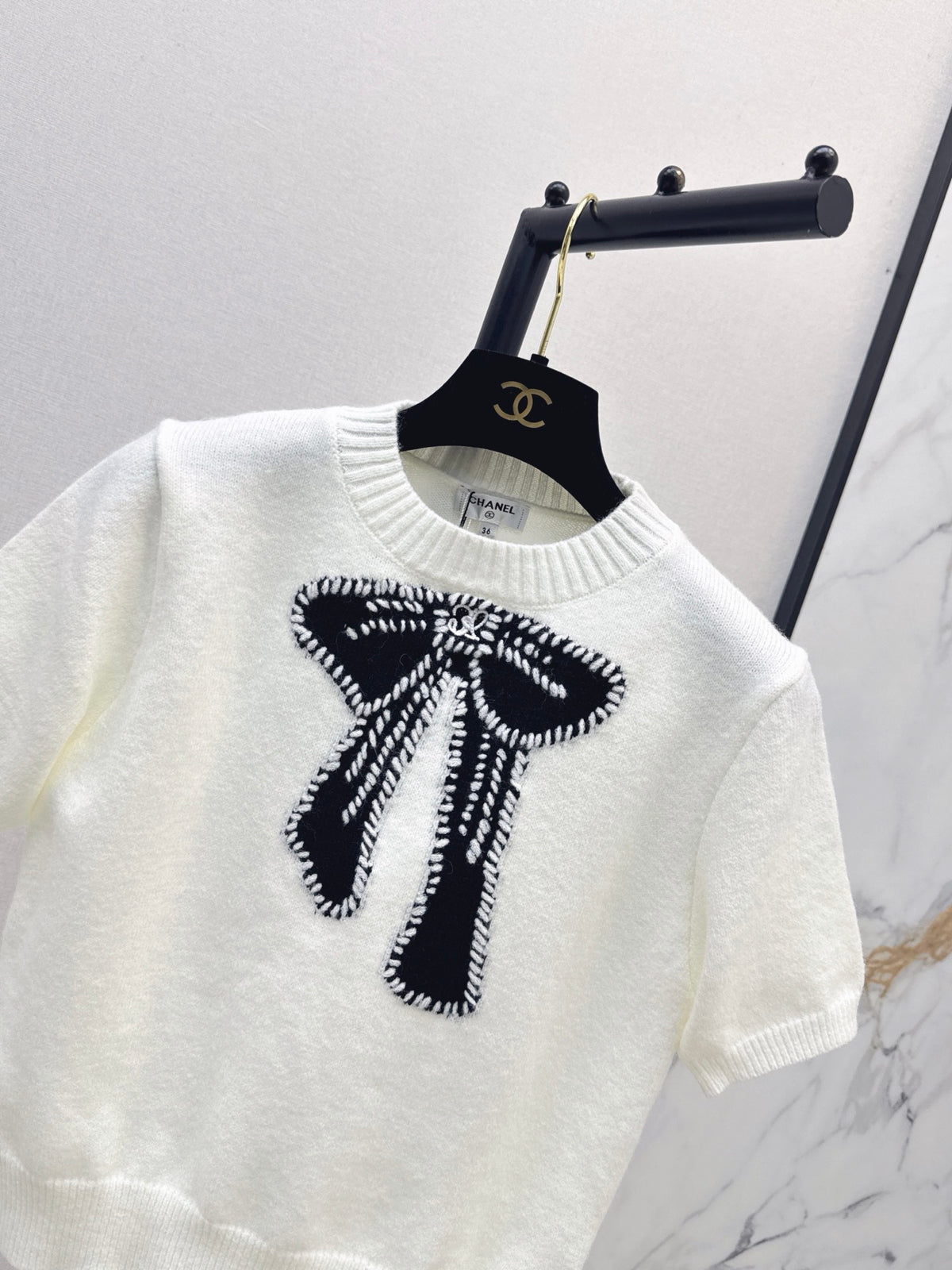 26FW New Bow-Detail Knit Top
