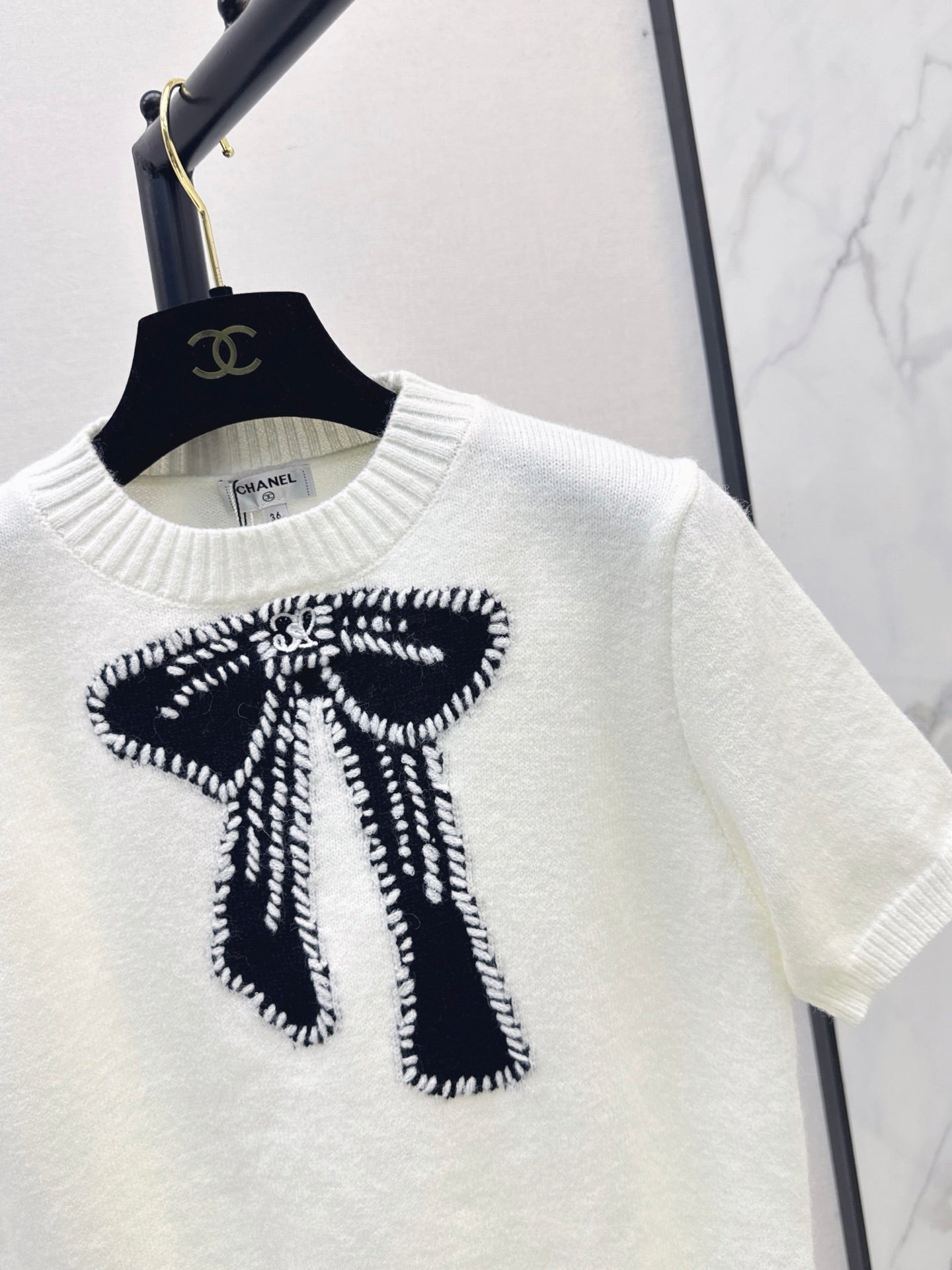 26FW New Bow-Detail Knit Top