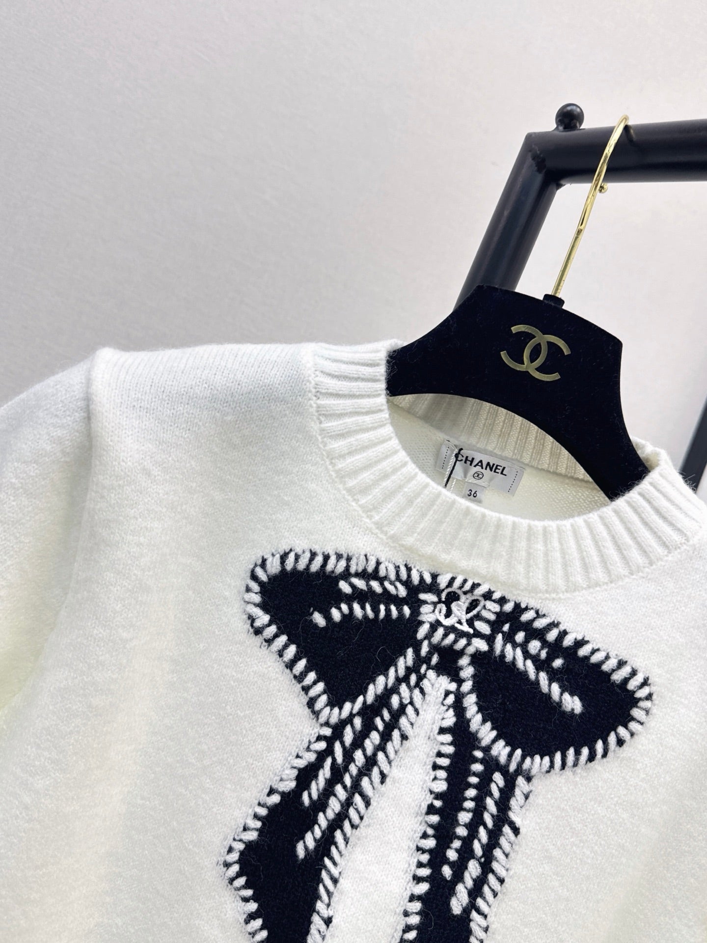 26FW New Bow-Detail Knit Top
