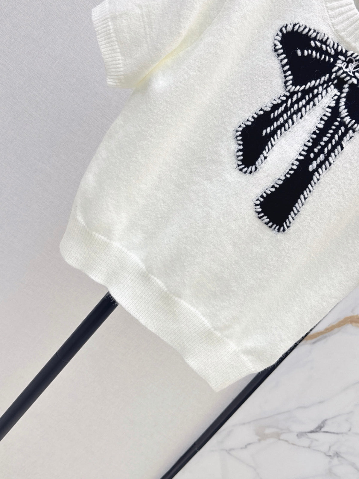 26FW New Bow-Detail Knit Top