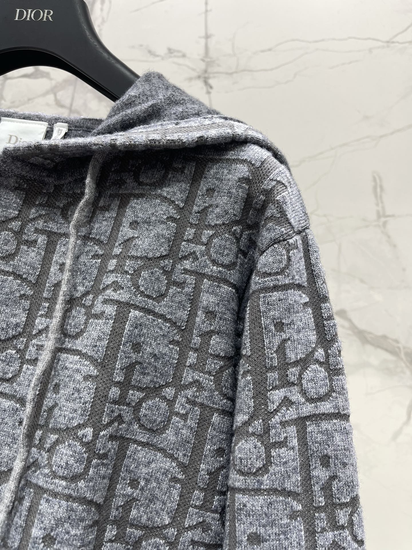 26FW New Monogram Drawstring Zip-Up Cardigan