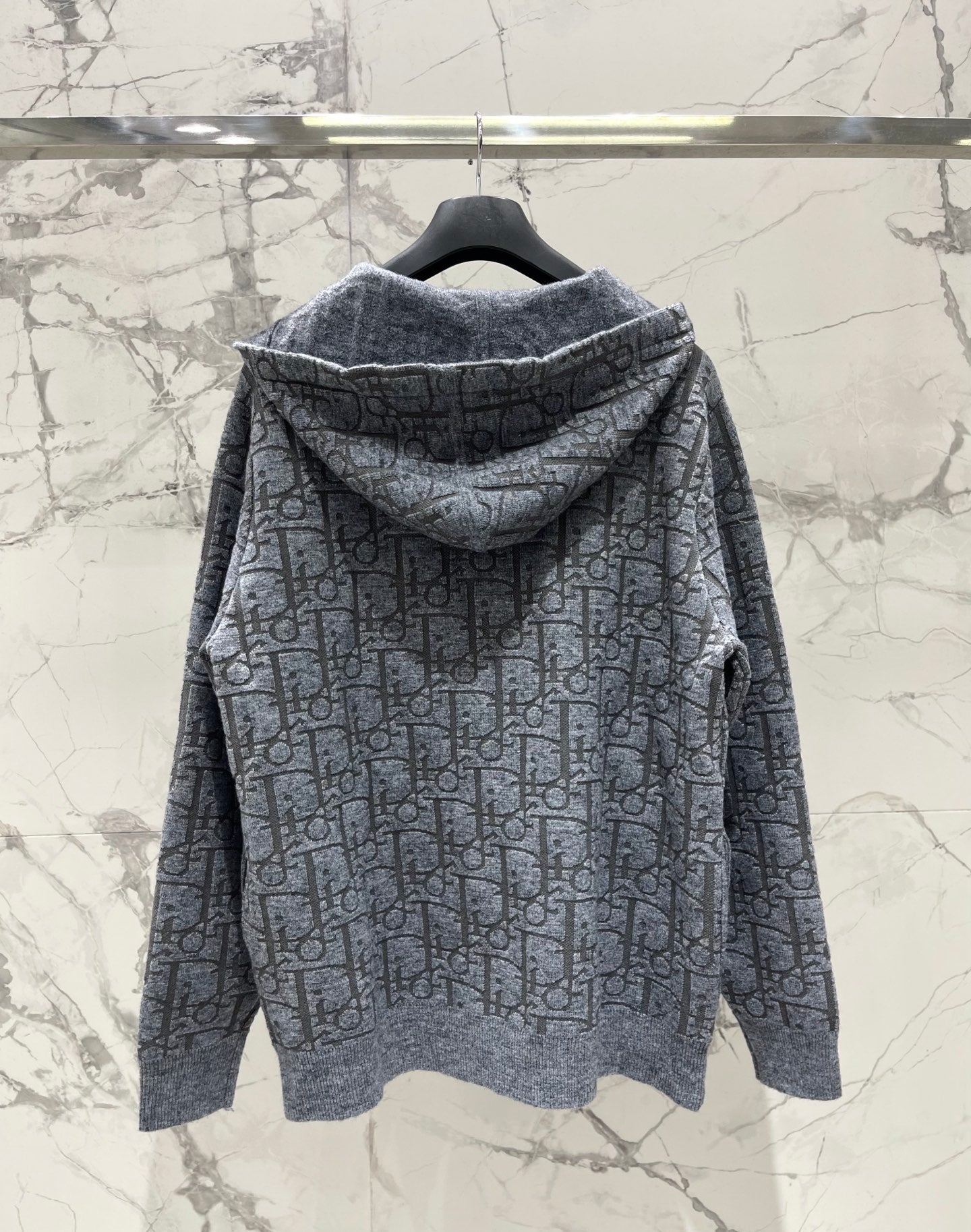 26FW New Monogram Drawstring Zip-Up Cardigan