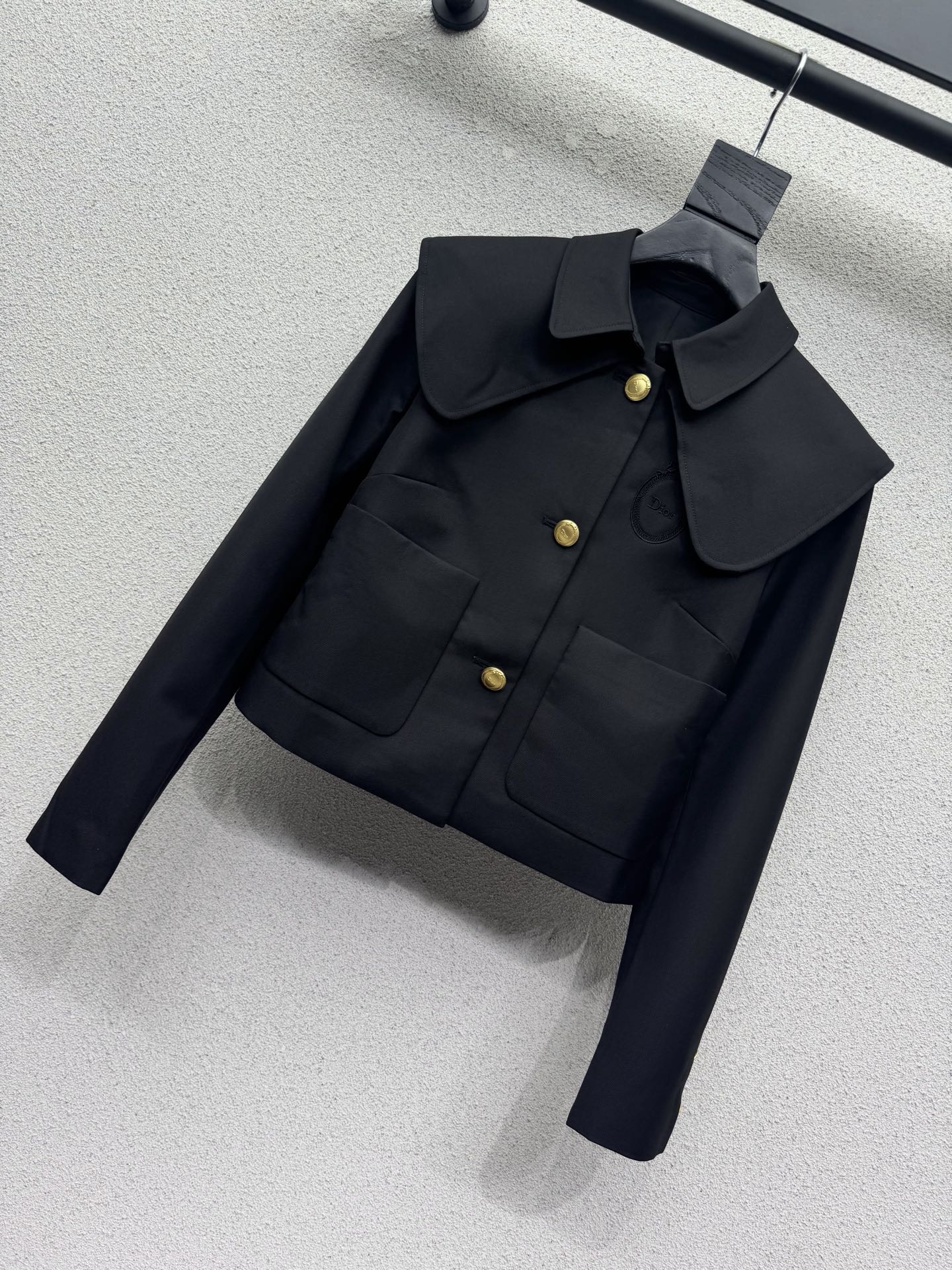 26FW New Cropped Blazer with Lapel Collar