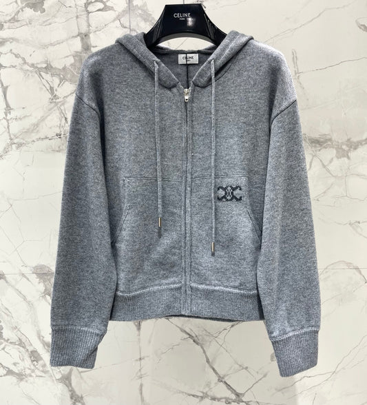 26FW New Triomphe Embroidery Hooded Jacket