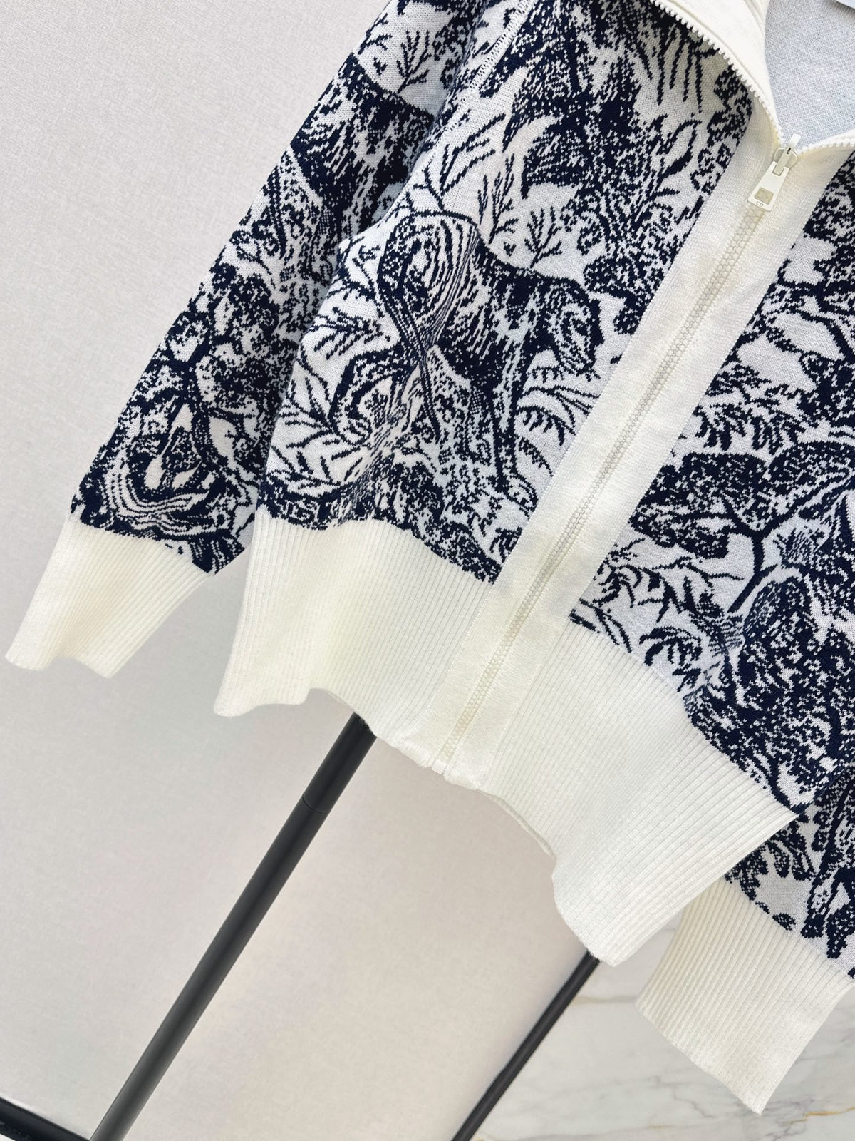 26FW New Forest Tiger Cashmere Cardigan