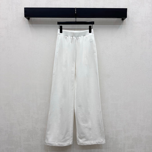 26FW New Embroidered Logo Wide-Leg Trousers