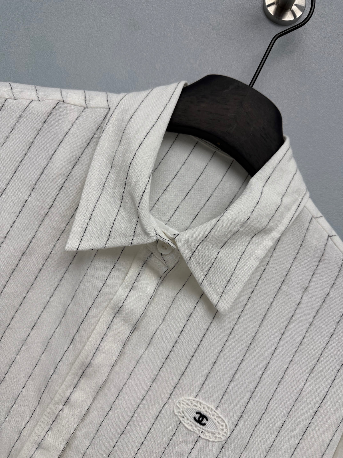 FW26 New Striped Cropped Shirt Jacket