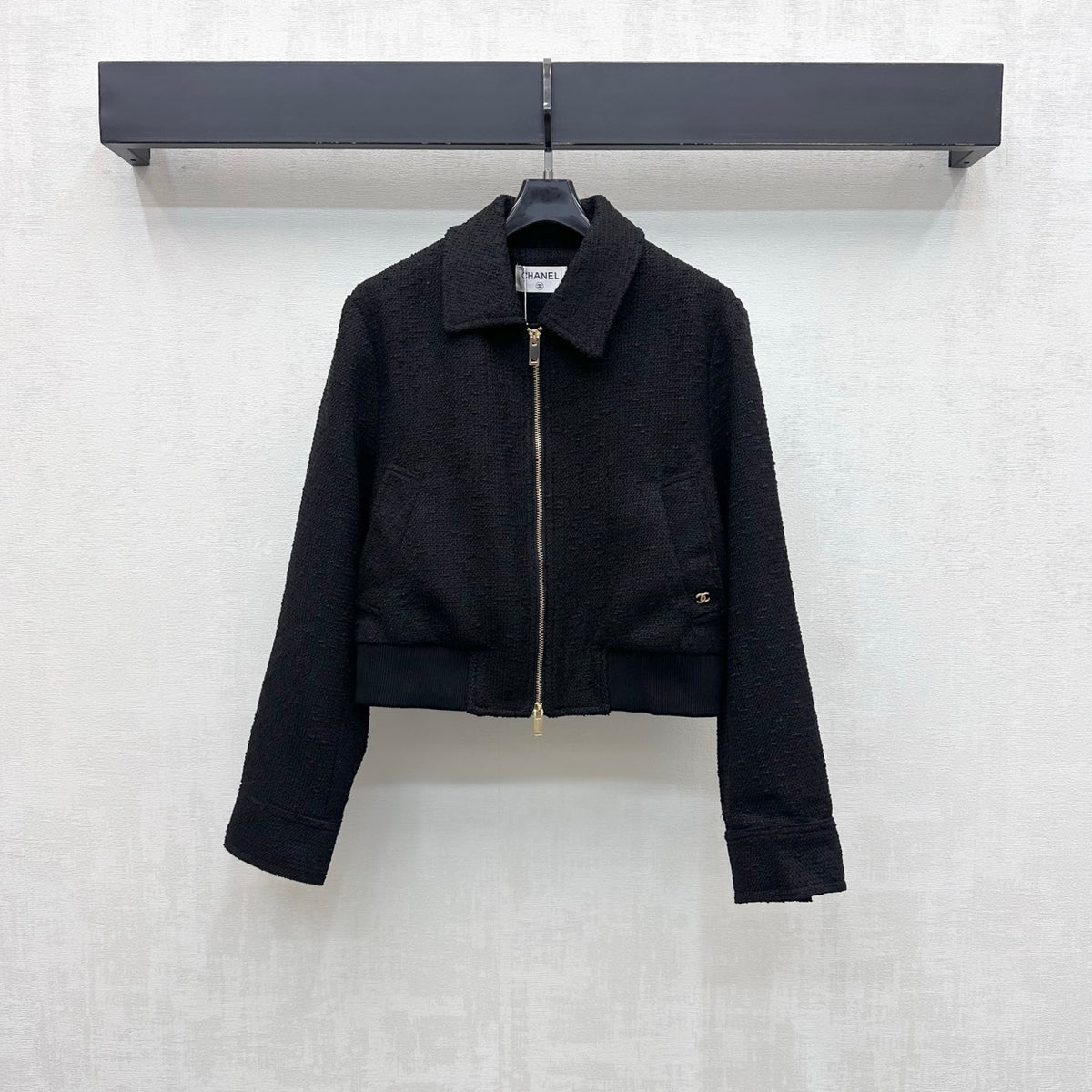 26FW New Tweed Jacket with Lapel Collar