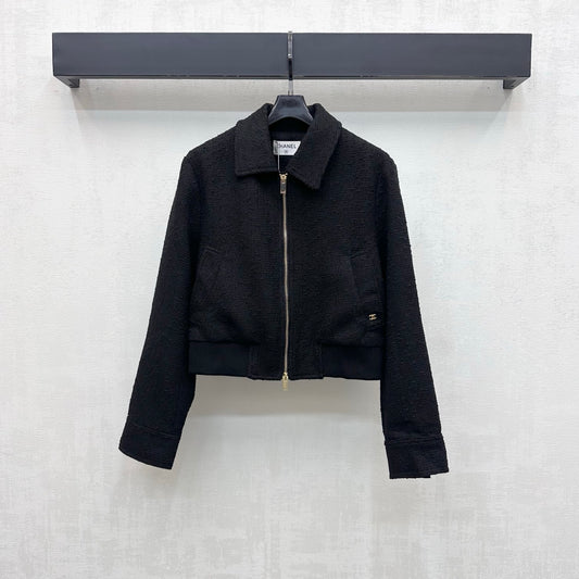 26FW New Tweed Jacket with Lapel Collar