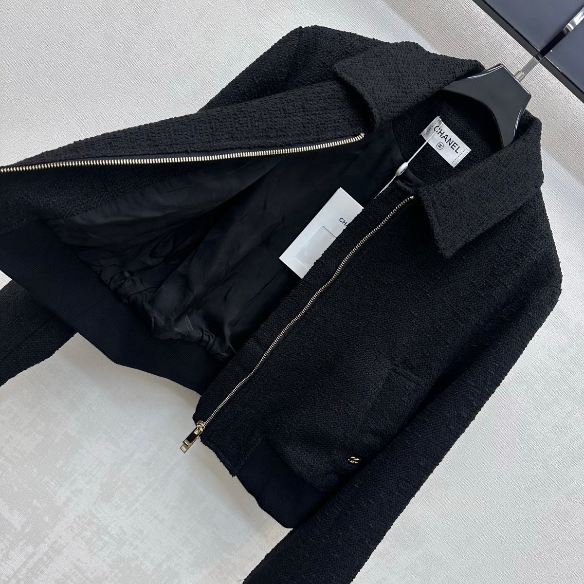 26FW New Tweed Jacket with Lapel Collar