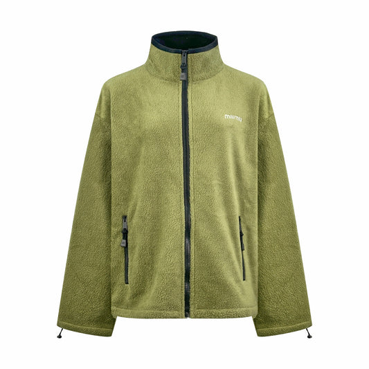 26FW New Logo-Embroidered Zip-Up Jacket