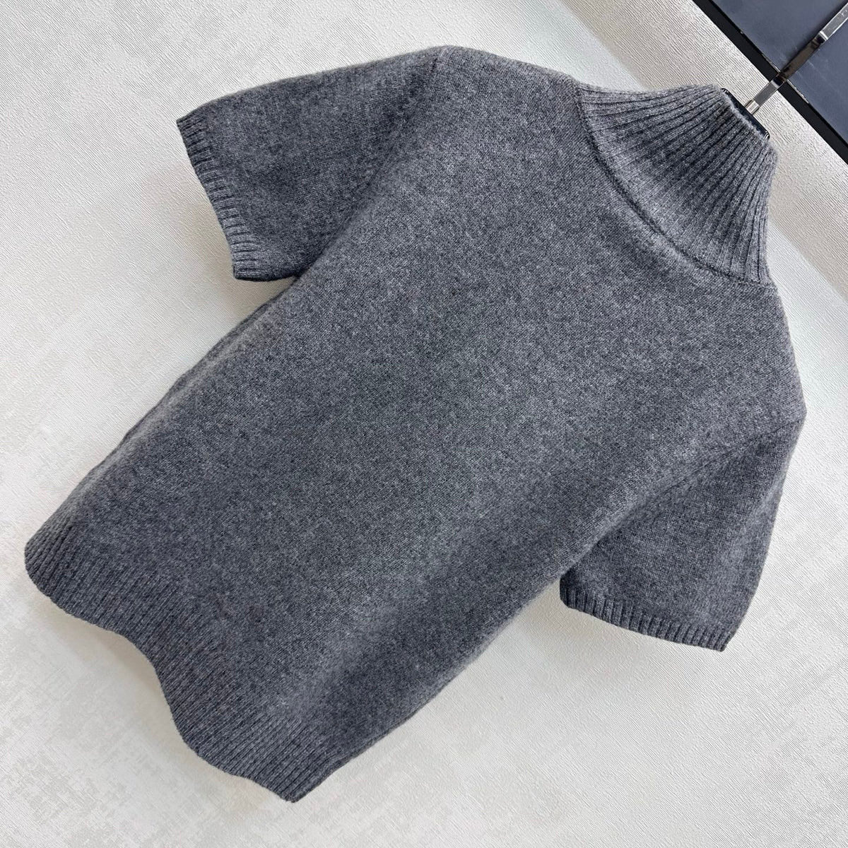 26FW New Dark Grey Turtleneck Knit T-Shirt