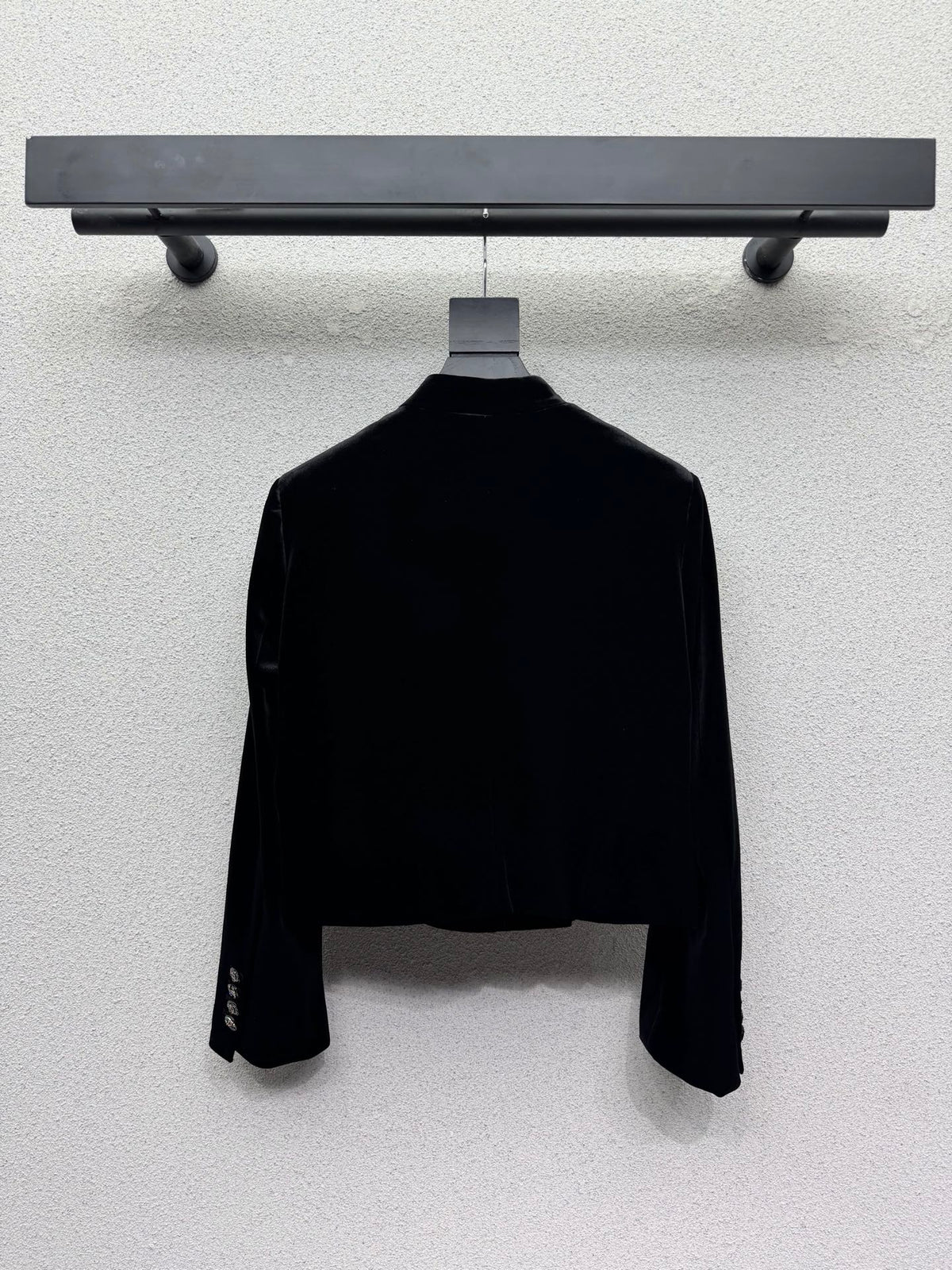 26FW New Velvet Jacket with Metal Letter Snap Buttons