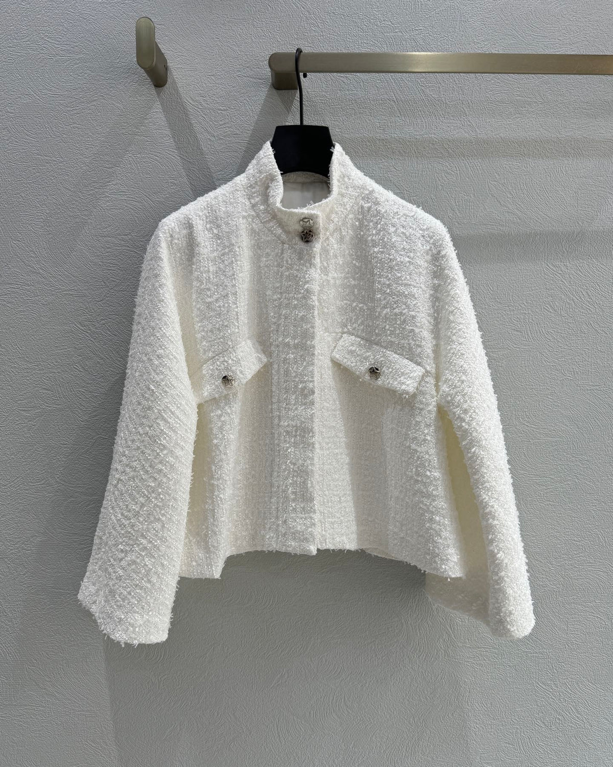 26FW New Stand-Collar Tweed Jacket