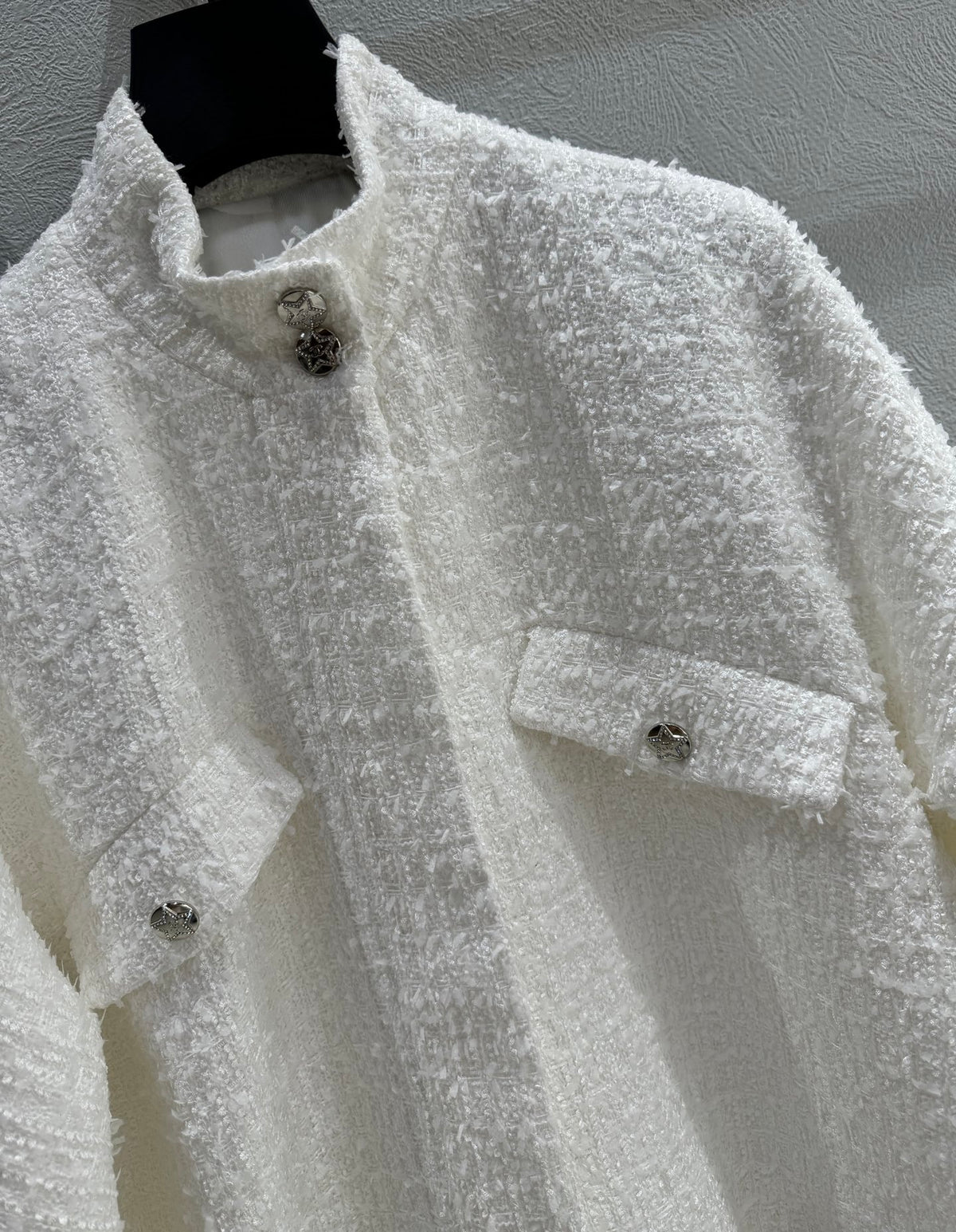 26FW New Stand-Collar Tweed Jacket