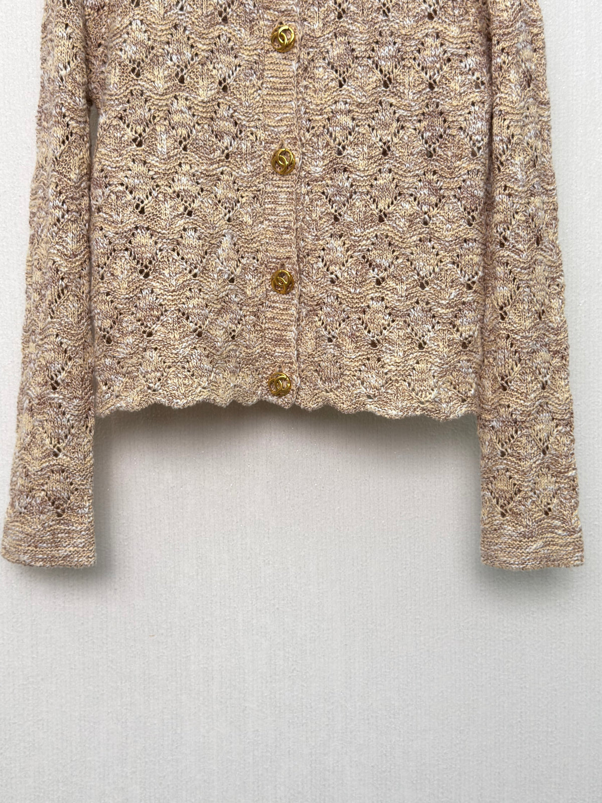 26FW New Cut-out Jacquard Knit Cardigan
