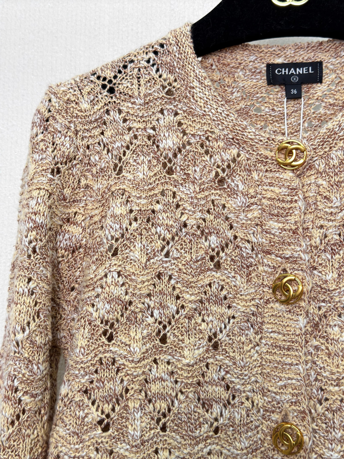 26FW New Cut-out Jacquard Knit Cardigan