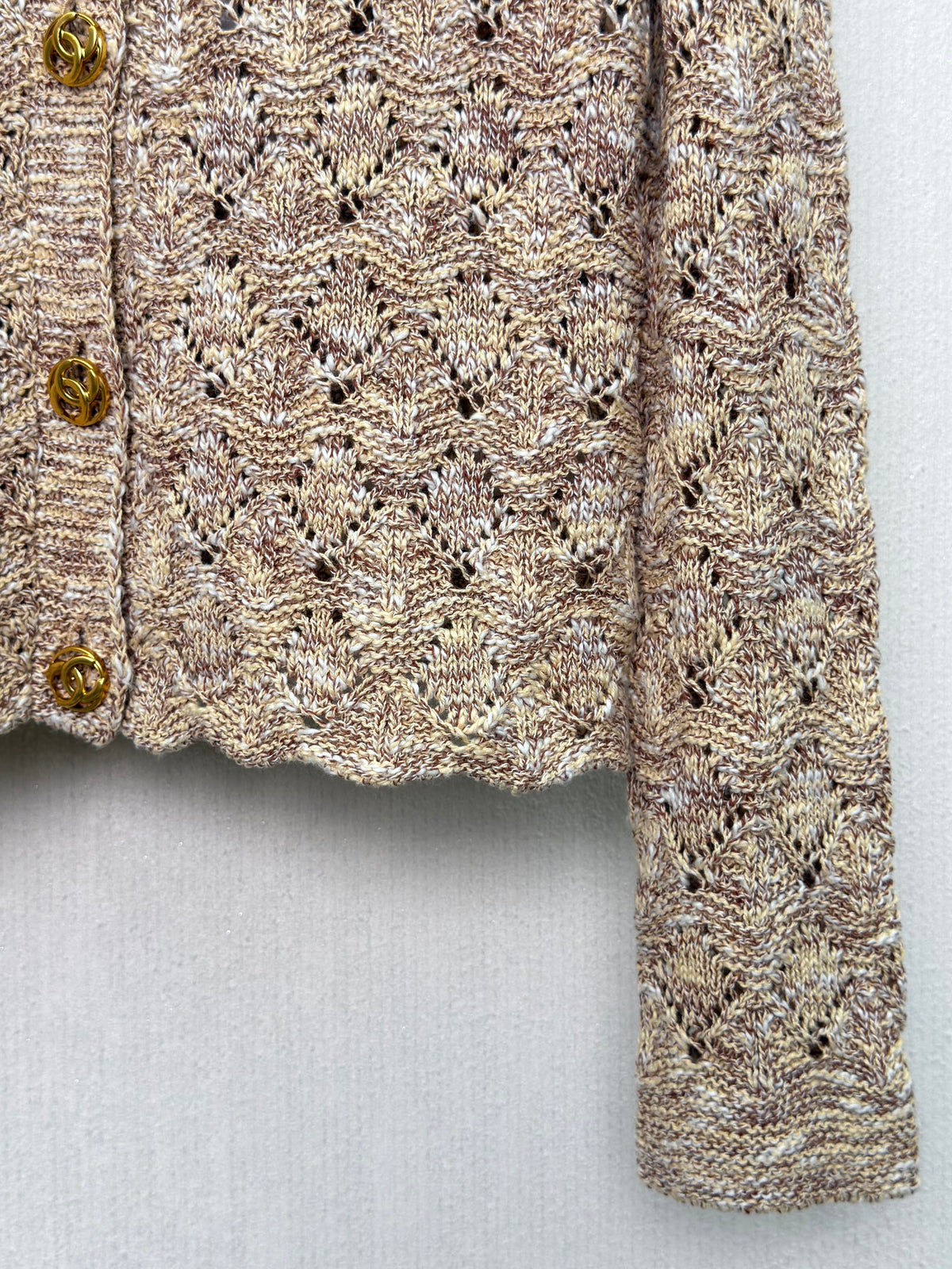 26FW New Cut-out Jacquard Knit Cardigan