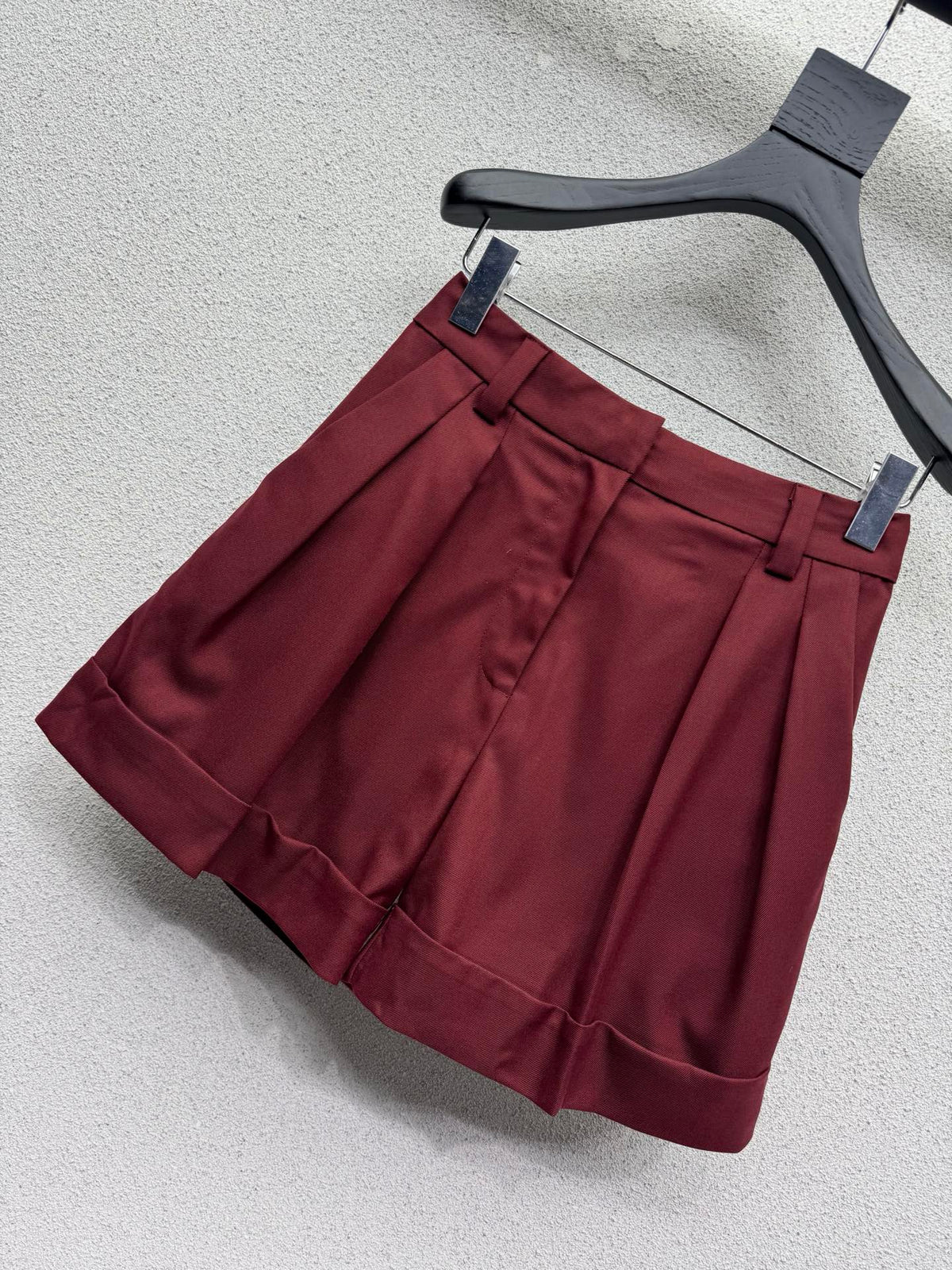 26FW New Burgundy Tailored Shorts