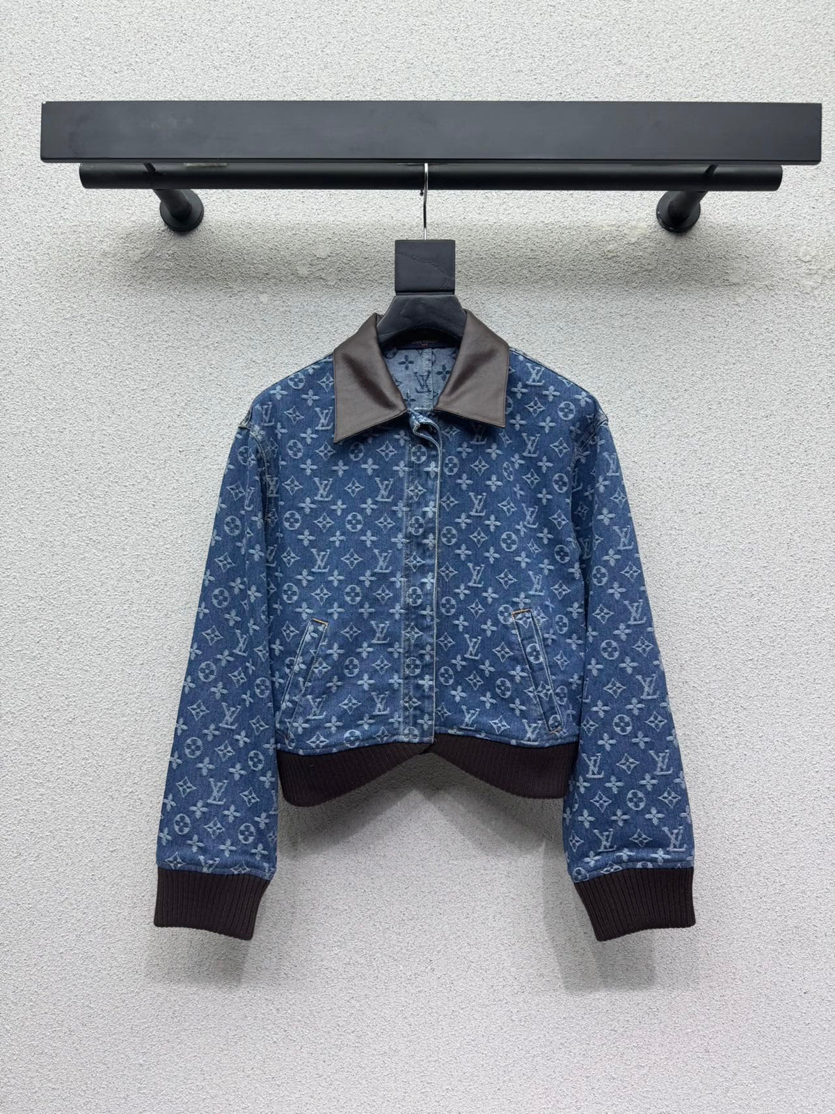 26FW New Contrast-Collar Monogram Jacket