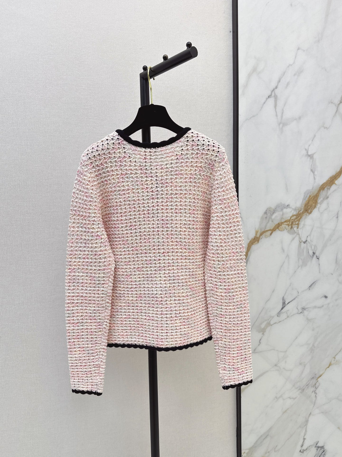 26FW New Cut-out Cardigan with Contrast Piping