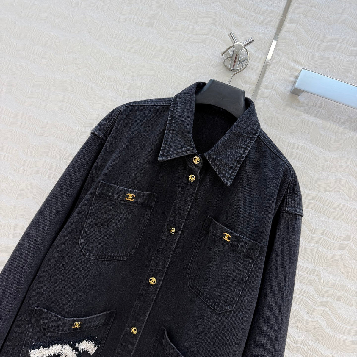 26FW New Arrival: Washed Denim Jacket with Shirt Collar