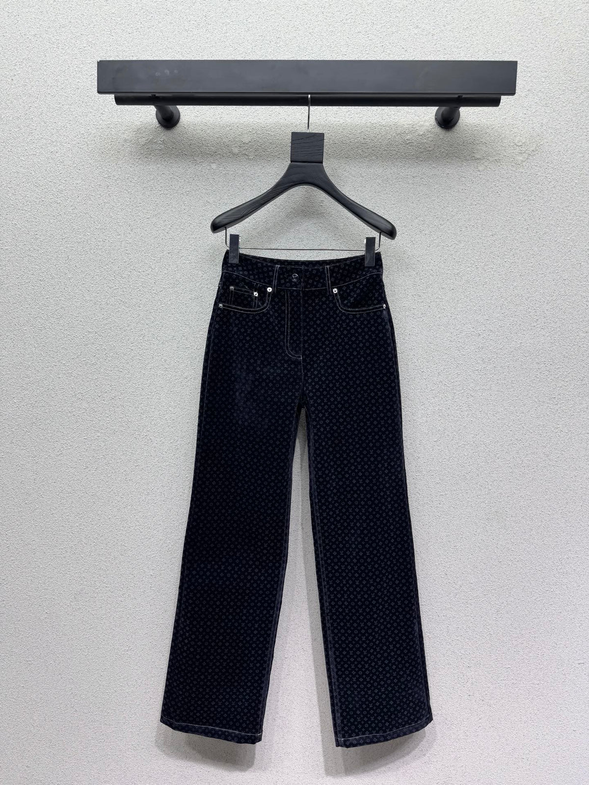 26FW New Monogram-Pattern Denim Trousers