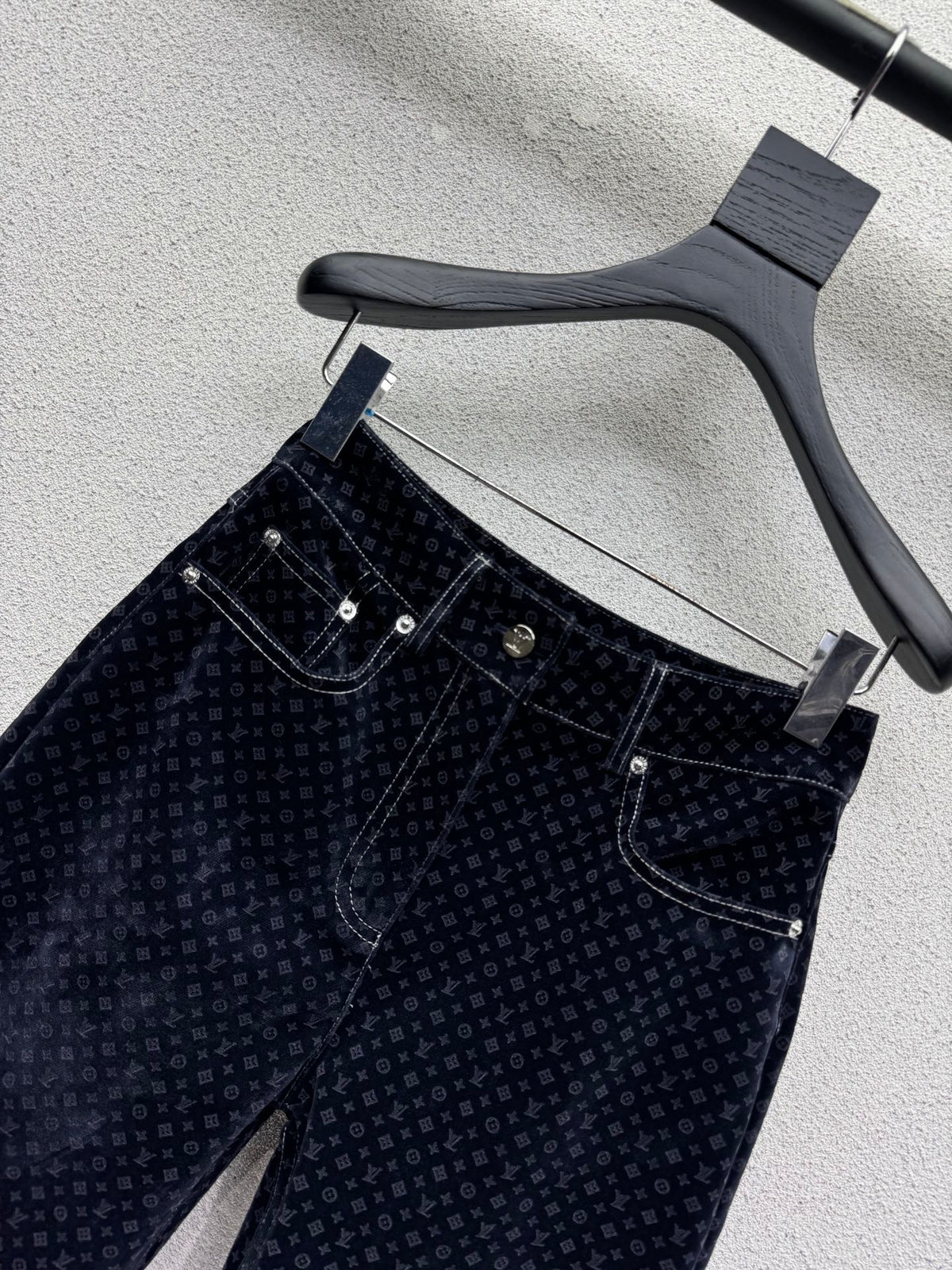 26FW New Monogram-Pattern Denim Trousers