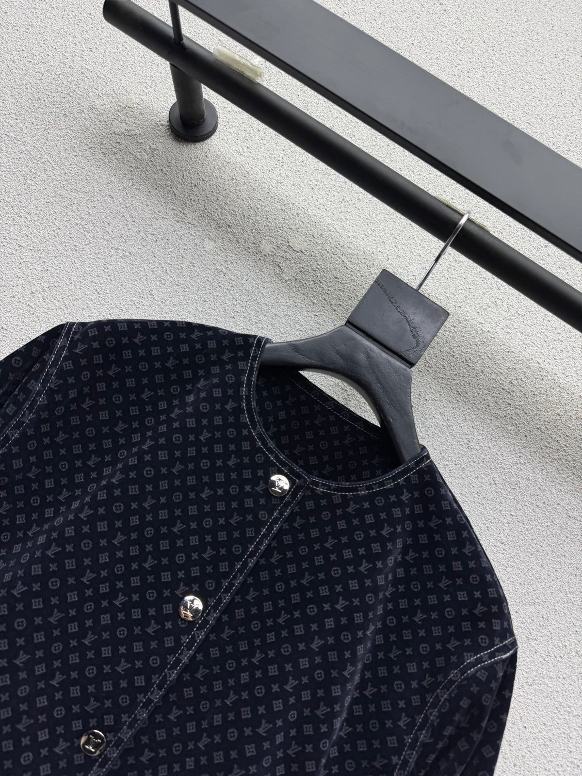 26FW New Monogram Denim Jacket with Subtle Pattern