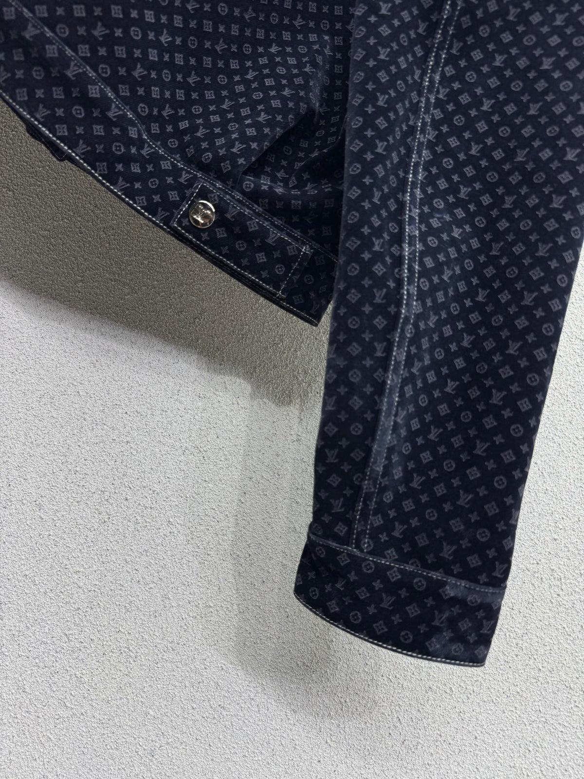 26FW New Monogram Denim Jacket with Subtle Pattern